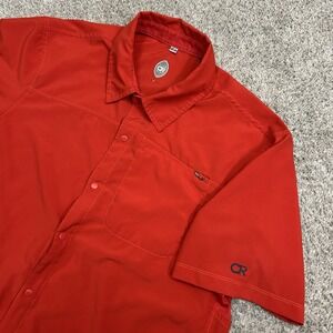 Club Ride Snap Shirt Mens Large Red Cycling Bike Riding Short Sleeve